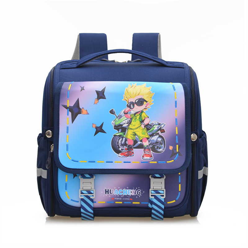 New cartoon schoolbag and backpack for primary school students, spine protection, trendy boys' and girls' schoolbag, unicorn kindergarten Item Picture