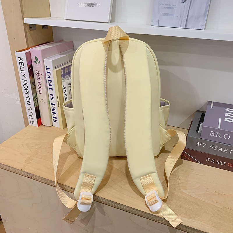 New Japanese-style soft and cute girl backpack, versatile for college students, casual and lightweight schoolbag, simple travel backpack Specification drawing