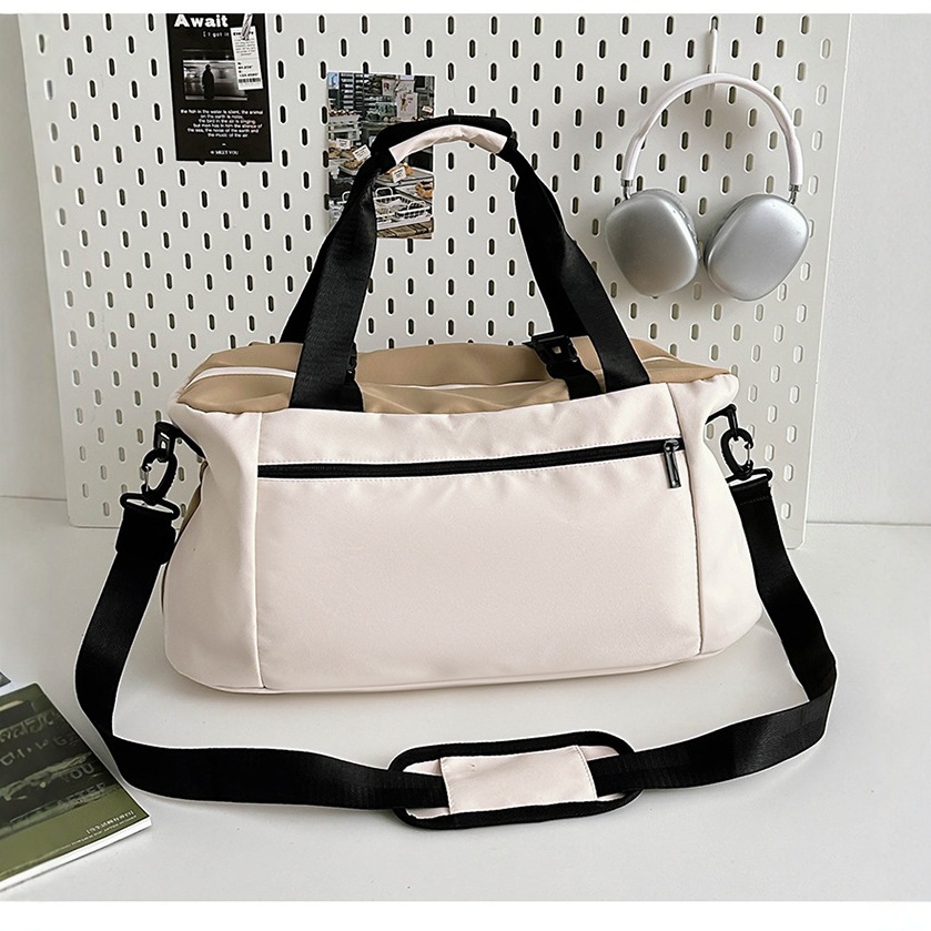 Short business trip travel bag for men, casual business travel crossbody bag for women, lightweight, waterproof and large-capacity portable fitness bag Specification drawing