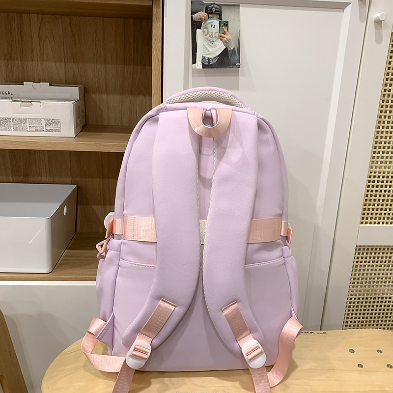 New cute schoolbag for junior and senior high school students, high appearance level, ins style, lightweight and large-capacity backpack, casual and versatile backpack Specification drawing