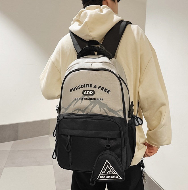 Trendy brand backpacks for men, 2025 new models, large-capacity travel backpacks for junior and senior high school students, and computer backpacks for female college students full figure