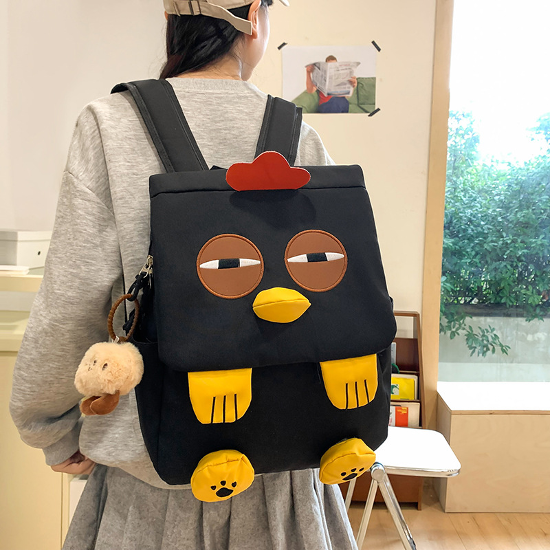 Cute cartoon, funny, lightweight and lightweight, high appearance level 2024 Japanese-style sweet chick, versatile travel girl backpack details Picture