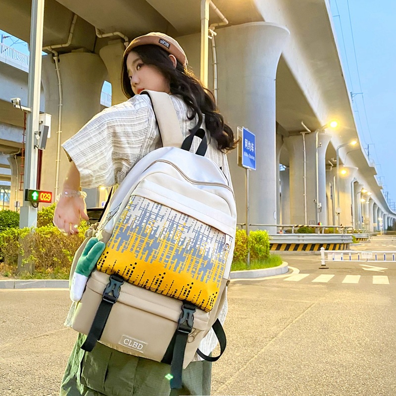 Composite fabric kit, large-capacity backpack, single-shoulder bag, new two-piece set, student backpack, fashionable and versatile backpack Application Scenario