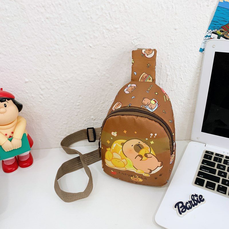 New children's coin purse for 2025, cartoon chest bag for boys and girls, baby Kapipala chest bag, outdoor crossbody bag details Picture