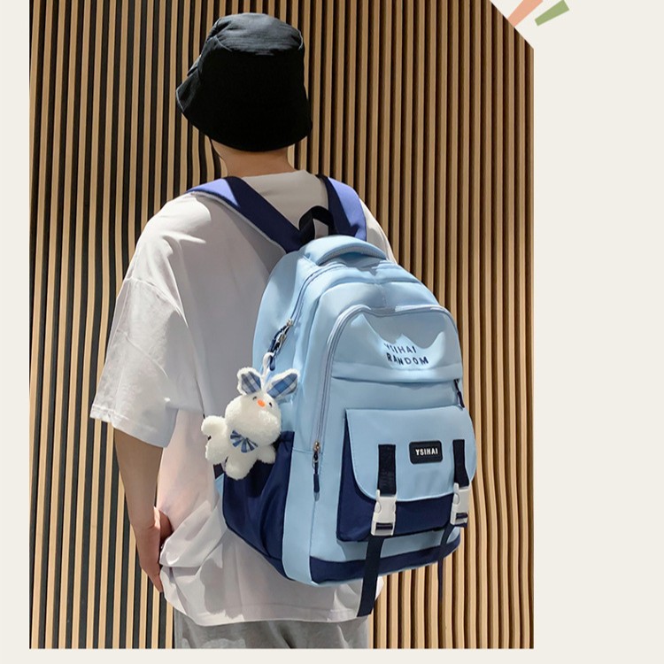 A lightweight, simple and large-capacity backpack for female middle school students, a Japanese-style Instagram backpack for high school and college students full figure