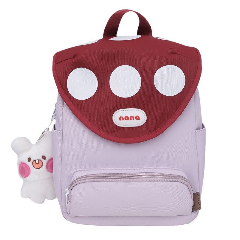 Cute mushroom casual backpack, high appearance level, versatile outing backpack, college students' class commuting small schoolbag, cross-border Item Picture