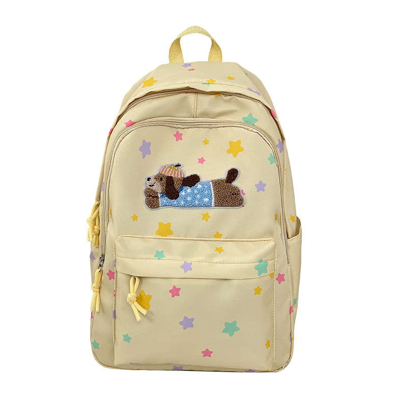 Japanese-style ins large-capacity cute student schoolbag 2025 new solid color casual backpack, versatile and sweet backpack Item Picture