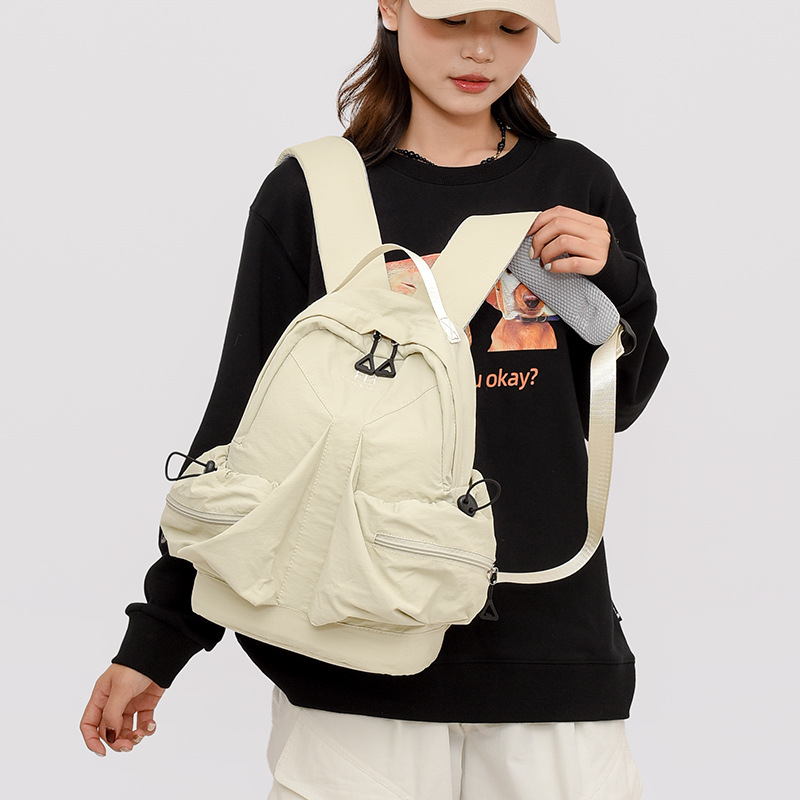Double-shoulder hiking bag for women, outdoor hiking sports backpack, lightweight and high-appearancelevel college student casual schoolbag for traveling details Picture