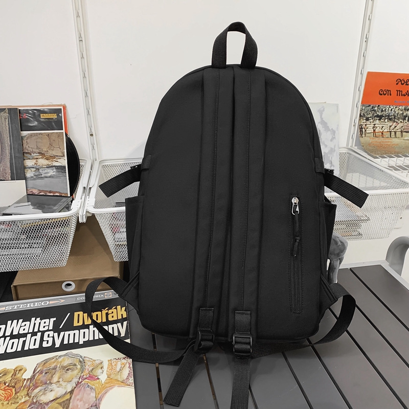 Japanese-style Harajuku retro workwear schoolbags, large-capacity backpacks for junior and senior high school students, trendy men's ins campus style backpacks for women Specification drawing