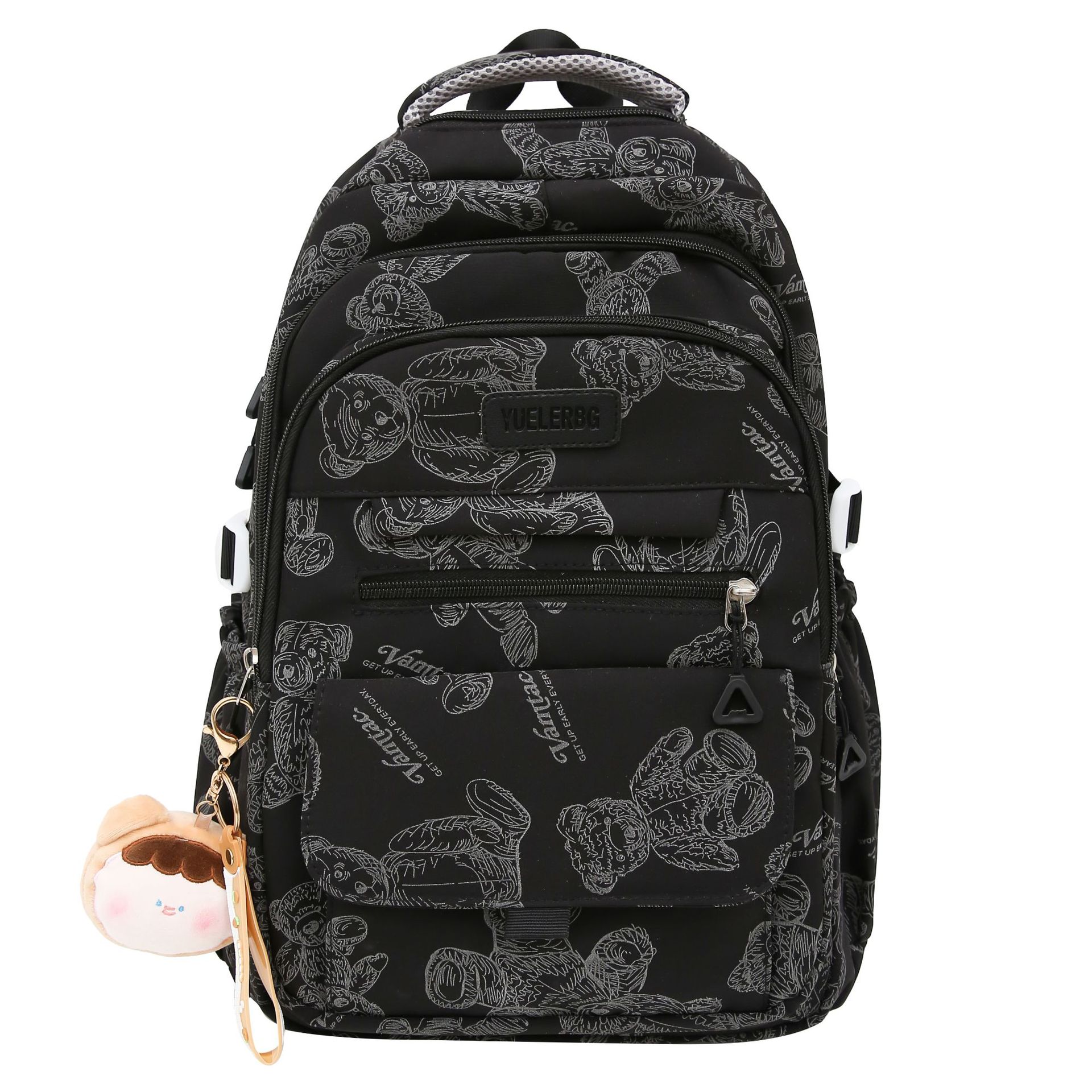 Little Bear schoolbag for girls, ins style, campus trend, versatile backpack, large-capacity computer backpack for junior and senior high school students Item Picture