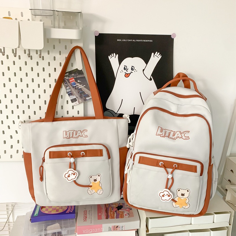 New cartoon student schoolbag with high appearance level, girls' backpack, casual student bag for junior high school students, large capacity for girls Application Scenario
