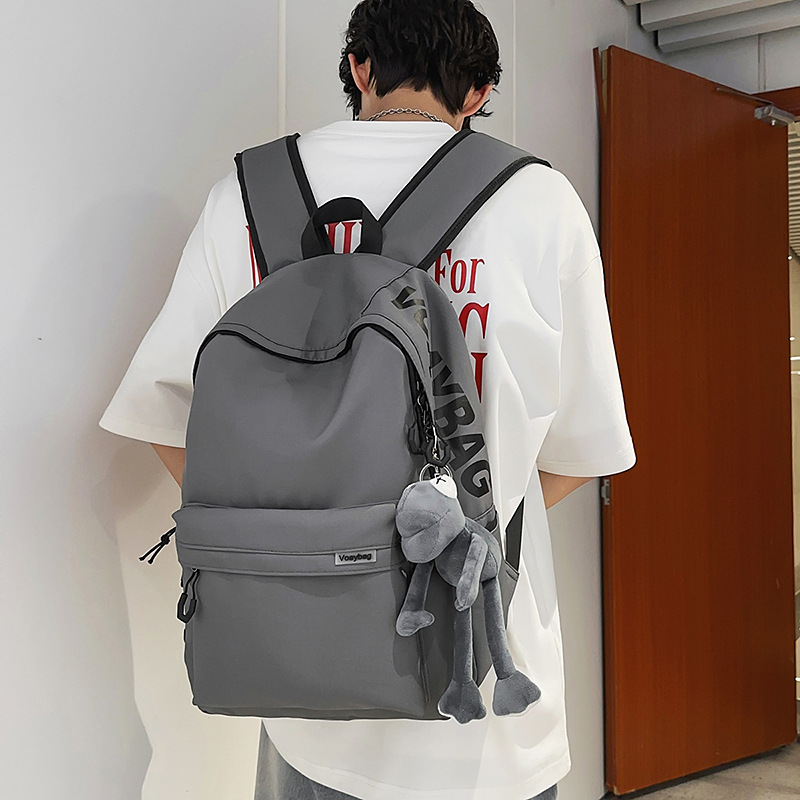 A new Korean-style simple schoolbag with a high aesthetic level, suitable for women's casual and versatile use, and has a large capacity. It is a backpack for junior and senior high school students details Picture