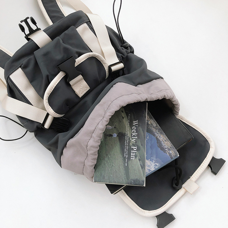 Korean-style trendy and cool color-blocking small backpack, lightweight, small and exquisite small bag, mountain climbing sports outdoor backpack for women Application Scenario