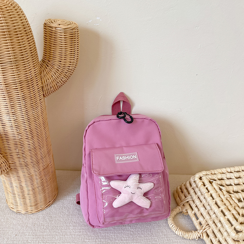 A fresh and stylish Japanese-style mini backpack, a new 2024 fashionable starfish casual bag, a trendy children's small schoolbag details Picture