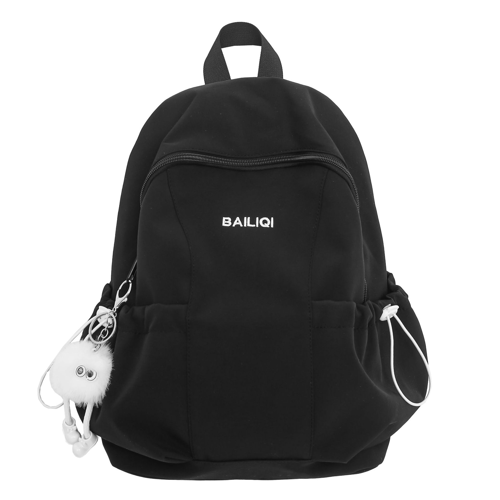 New lightweight, fresh and simple solid-color backpack for girls, Korean-style versatile schoolbag, fashionable, casual and simple single-shoulder bag Item Picture