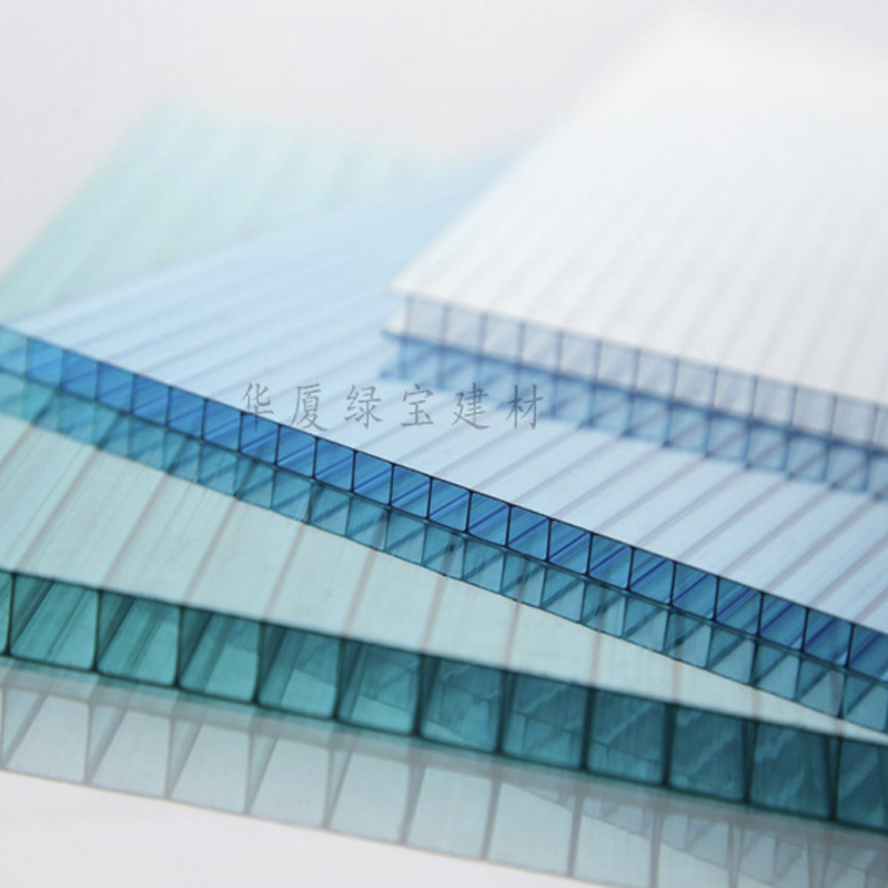 Anti-aging and fireproof double-layer hollow polycarbonate sheet for greenhouse, canopy and parking shed project, pc polycarbonate sheet and transparent light-transmitting sheet details Picture