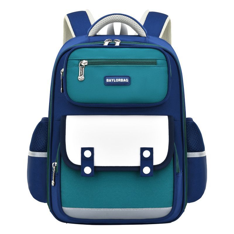 New British-style primary school schoolbag, scientific back-protecting children's schoolbag for boys in grades 3-6, large-capacity backpack Item Picture