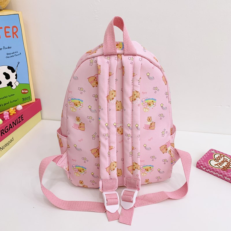 A new Japanese-style ins high-appearance-level, fresh, sweet and cute candy-colored Capibara backpack for grades 1-3 Specification drawing
