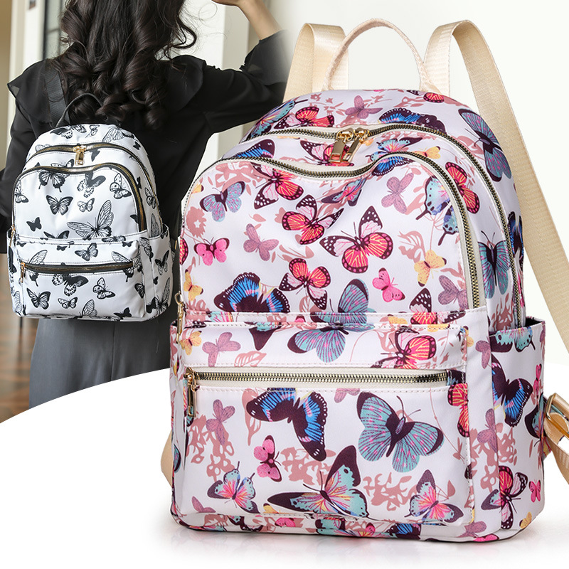 Trendy casual backpack for women 2025 New style fashionable travel small backpack, lightweight Oxford fabric versatile travel bag Specification drawing