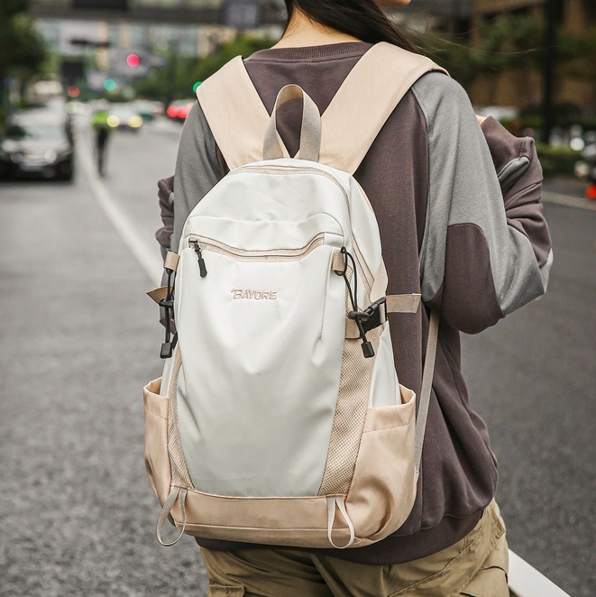 Men's backpack, large-capacity workwear-style hiking bag, casual business trip backpack, trendy sports college student schoolbag, women full figure
