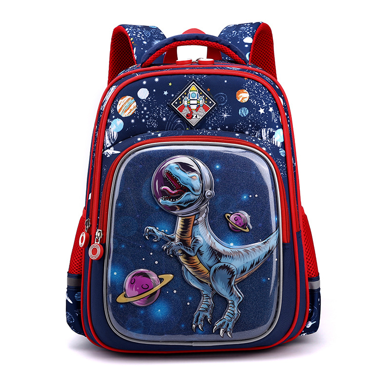 Kindergarten schoolbags for boys in large, medium and small classes, primary school students, dinosaurs, and lightweight crocodile cartoon children's bags for grades one, two and three Item Picture