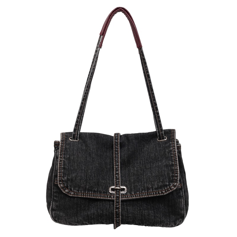 A new Hong Kong-style denim crossbody bag with a high aesthetic level and niche design, suitable for women's light commuting, shopping and outings Item Picture