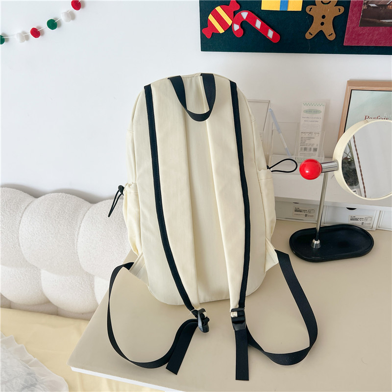 High appearance level mini backpack for girls, simple and versatile Korean-style solid-color small schoolbag, Japanese-style college girl backpack Specification drawing