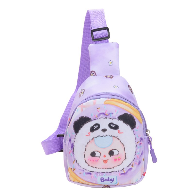 New spring and summer anime cartoon cute children's chest bag, printed girls' single-shoulder bag, large-capacity casual crossbody bag Item Picture