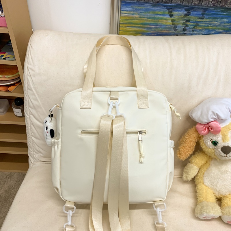 School-style dual-purpose backpack, Japanese-style ins cute large-capacity hand-held crossbody bag, versatile transparent smug pain bag Specification drawing