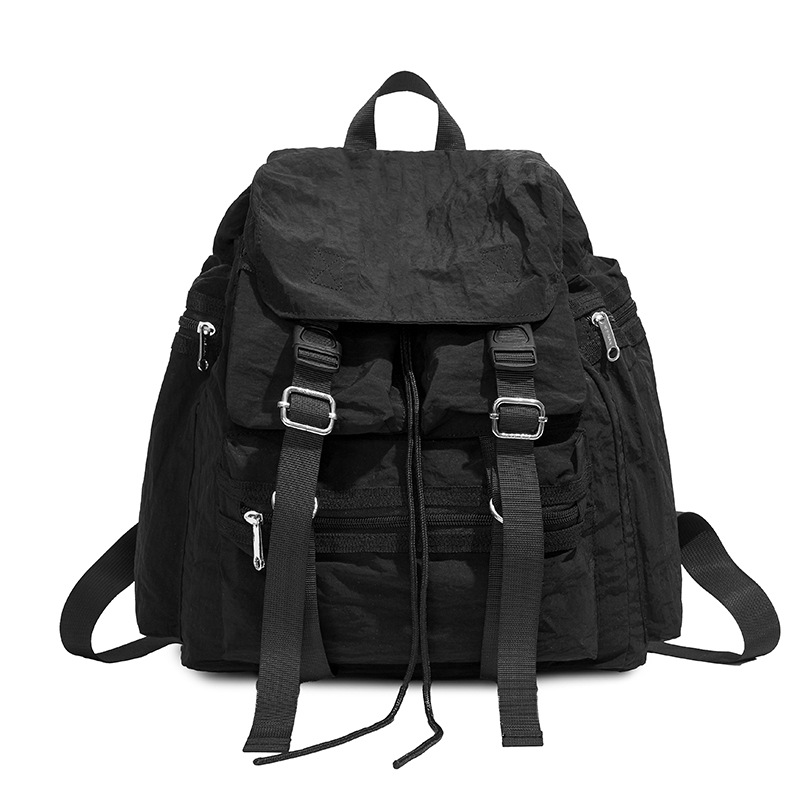 The new forest-themed ins high-appearance-level fresh and sweet backpack for women is a solid color, simple and lightweight travel bag with large capacity Item Picture