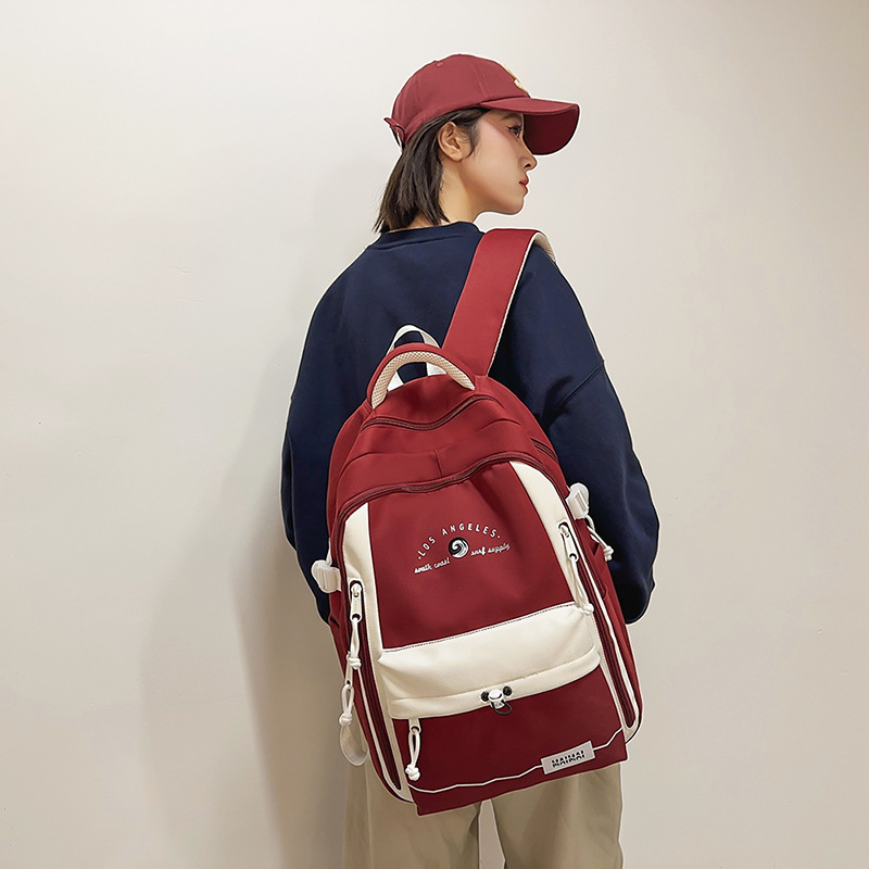 A new 2025 trendy backpack for men, a backpack for junior and senior high school students, and a casual travel computer bag for female college students details Picture