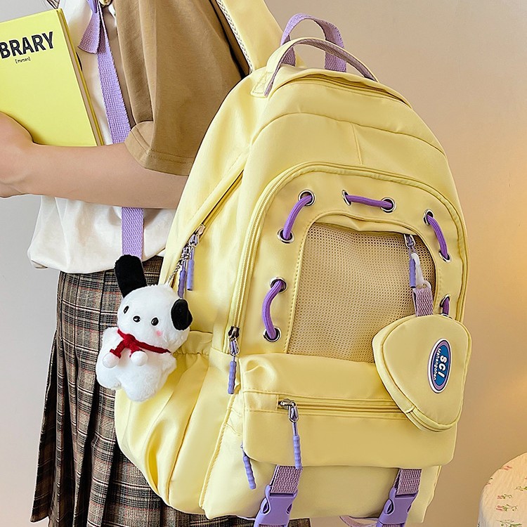2025 New Korean-style, fresh and sweet schoolbags for junior and senior high school students, travel, leisure and commuting backpacks full figure