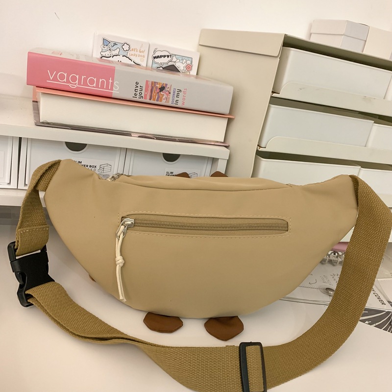 Cute and ugly cartoon children's crossbody bag, versatile summer niche waist bag, Instags-style chest bag for girls Specification drawing