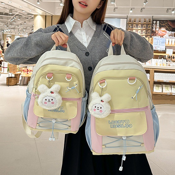 High-appearance-level ins school-style girl's schoolbag, Korean-style casual, fresh and versatile backpack, lightweight and portable backpack for going out full figure