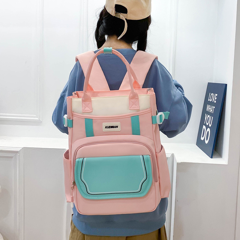 Middle school student tutorial backpack, large-capacity primary school student tutorial bag, children's homework bag, art bag, study bag full figure