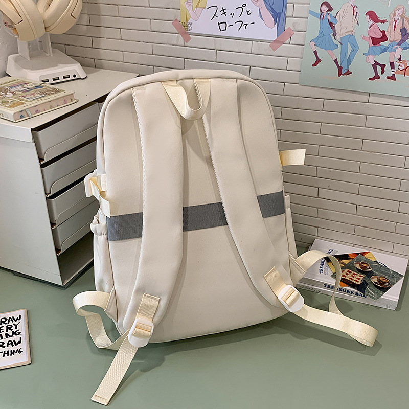 A new Japanese-style 2D anime show pain bag for students, a large-capacity casual schoolbag, a lightweight, sweet and versatile backpack Specification drawing