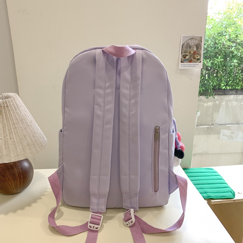 Japanese-style InS-style soft girl schoolbag, cute, simple and versatile for girls, bow backpack for young girls, lightweight backpack Specification drawing