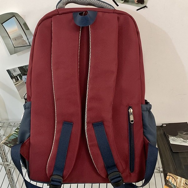 2025 New letter-shaped large-capacity multi-compartment schoolbag, lightweight and simple couple backpack, casual travel computer bag Specification drawing