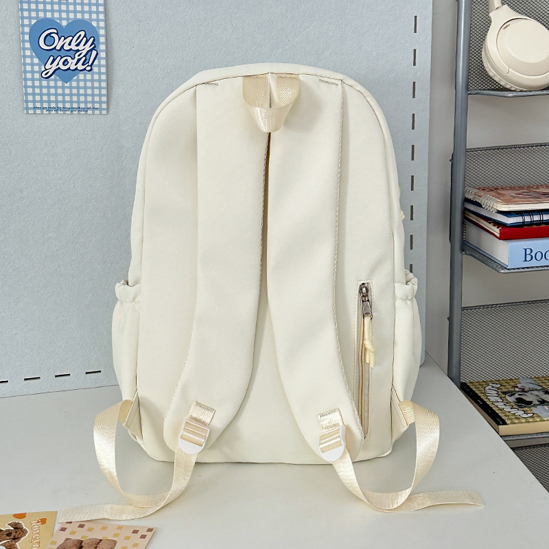 Casual solid-color backpack, Japanese-style lightweight and versatile, a niche transparent bag for the anime exhibition, a cute color-blocking tutorial bag Specification drawing