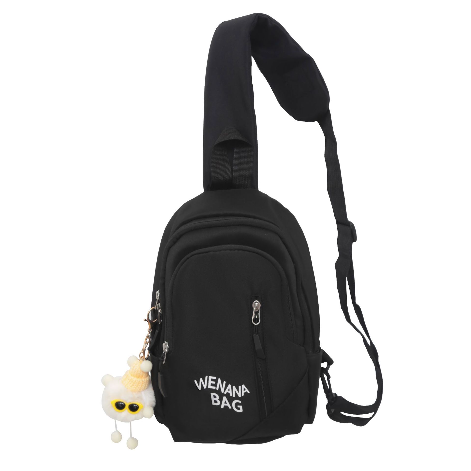 2025 New Japanese crossbody bag, Instagram trendy brand casual color contrast large capacity chest bag, fashionable cycling simple backpack Item Picture