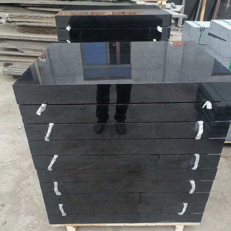 Wholesale Chinese black water feature tombstone stone, smooth flamed plate, horseshoe stone, granite floor paving stone, Mongolian black manufacturer Specification drawing