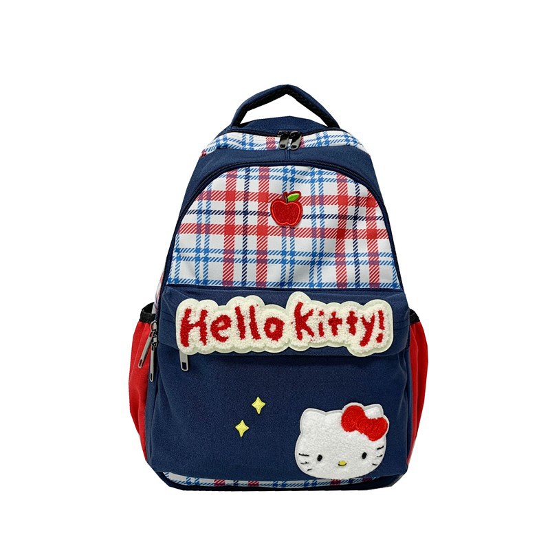 American checkered schoolbag for female college students, a niche design backpack with high appearance level, cute and versatile, fashionable girls' backpack Item Picture