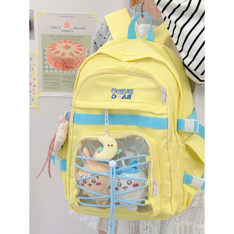 2025 New model for girls' commuting, large capacity, versatile, multi-layered 3-6 backpack, high appearance level, sweet backpack details Picture