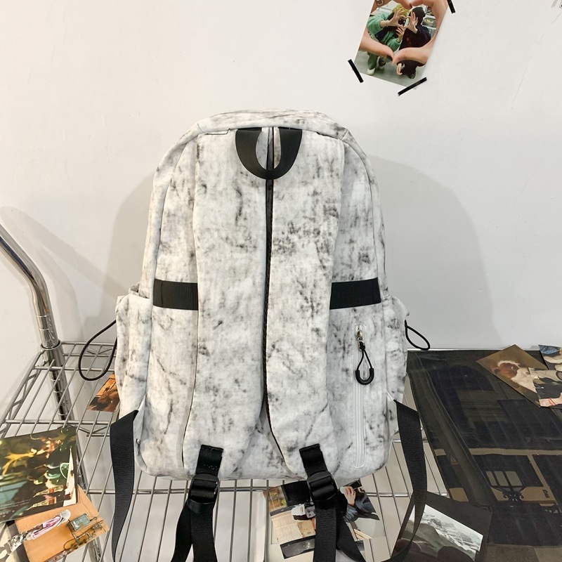 Large-capacity dark-patterned schoolbag with a design sense for junior high school students, high school and college students, couple workwear style computer backpack Specification drawing