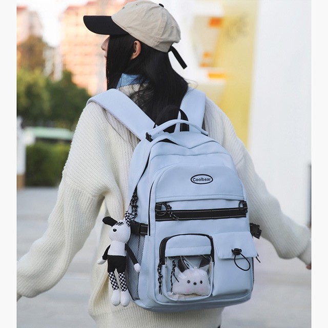 New Japanese-style retro workwear schoolbags for junior high school students, large-capacity backpacks for men, trendy ins campus style backpacks for women full figure