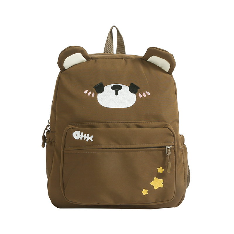 The new Japanese-style ins fresh, sweet and cute cartoon bear backpack is a simple, lightweight and versatile backpack for grades 3-6 Item Picture