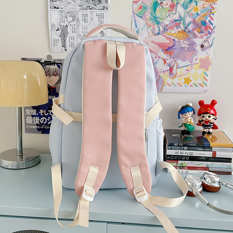 A new high-appearance-level, fresh and sweet school-style backpack from Japanese Instagram. It's a multi-layered backpack for students Specification drawing