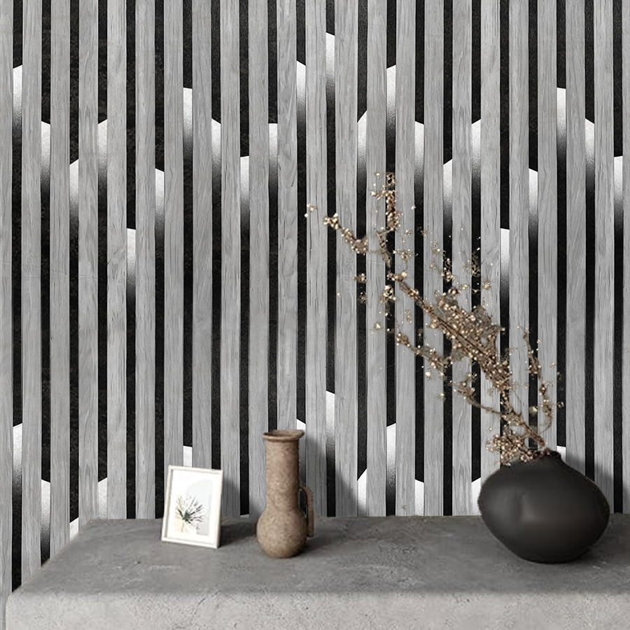 Cross-border distribution of 3d grille striped self-adhesive wallpaper, KTV home decoration building materials, TV background wallpaper wallpaper Specification drawing
