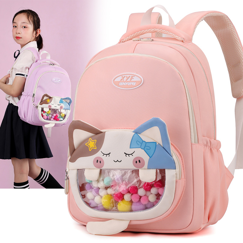 Primary school backpack for boys from grades three to six, large-capacity schoolbag for girls, 2024 new style of backpack for reducing burden and protecting the spine full figure