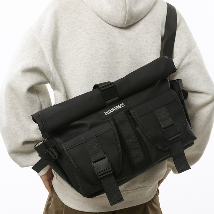 New workwear-style cycling high-quality crossbody bag for foreign trade, large-capacity versatile single-shoulder bag, trendy men's commuter messenger bag full figure
